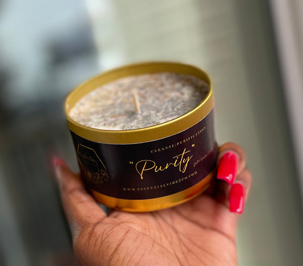 “Purity” Spelled Intention Candle