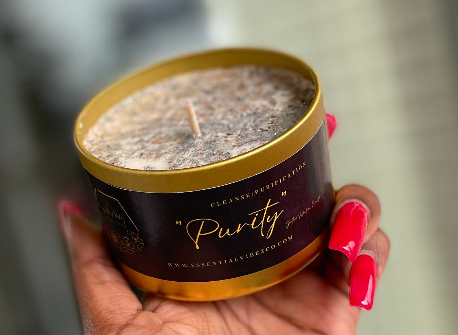 “Purity” Spelled Intention Candle