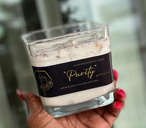 “Purity” Spelled Intention Candle