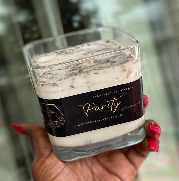 “Purity” Spelled Intention Candle