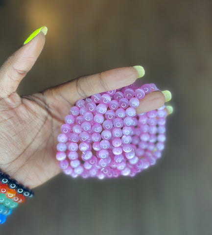 Pink Selenite | Authentic Gemstone Bracelet